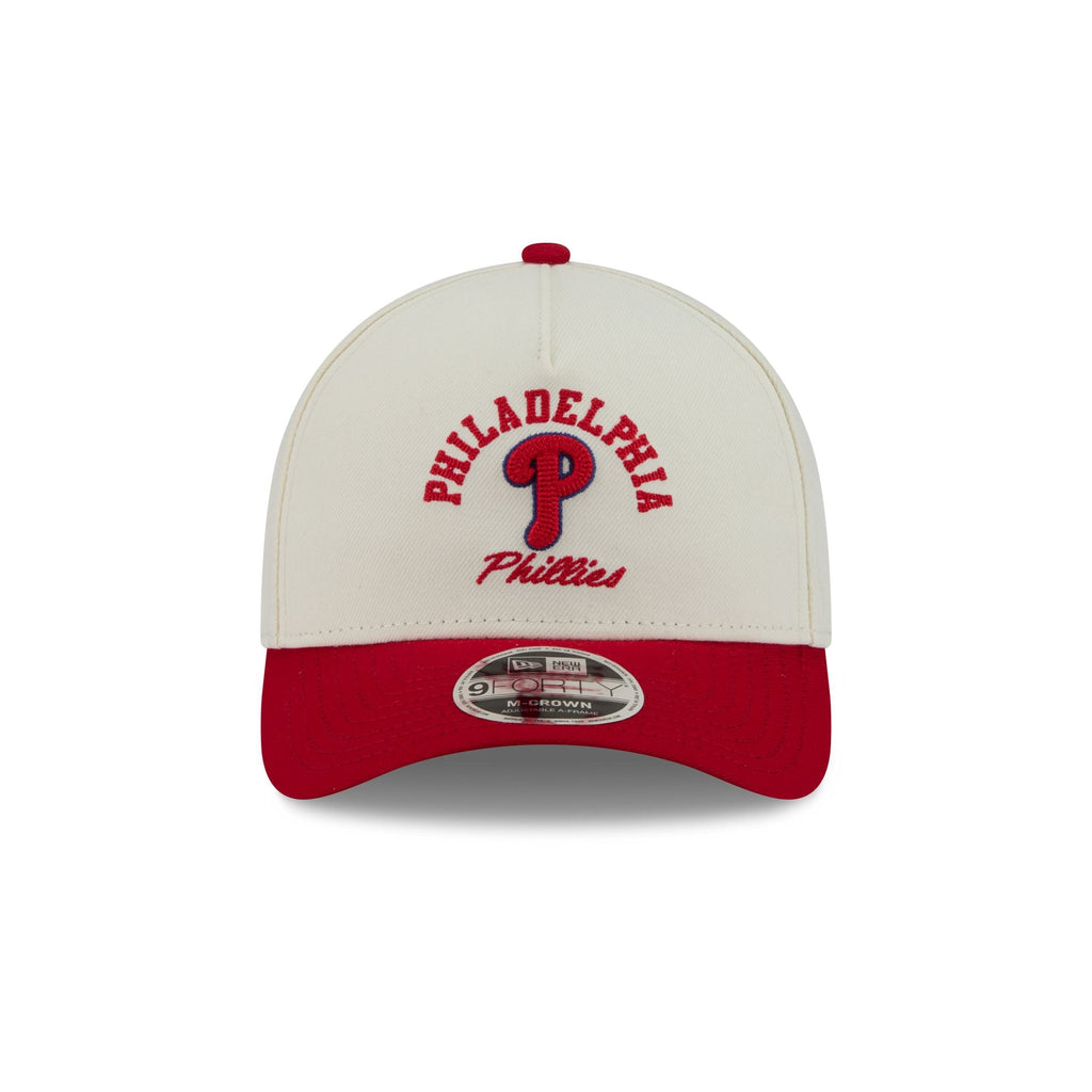 Philadelphia Phillies Arched Graphic Chrome White 9FORTY M-Crown A-Frame Snapback Hat
