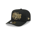 Houston Astros Gold Laurel Black 9FIFTY A-Frame Snapback Hat