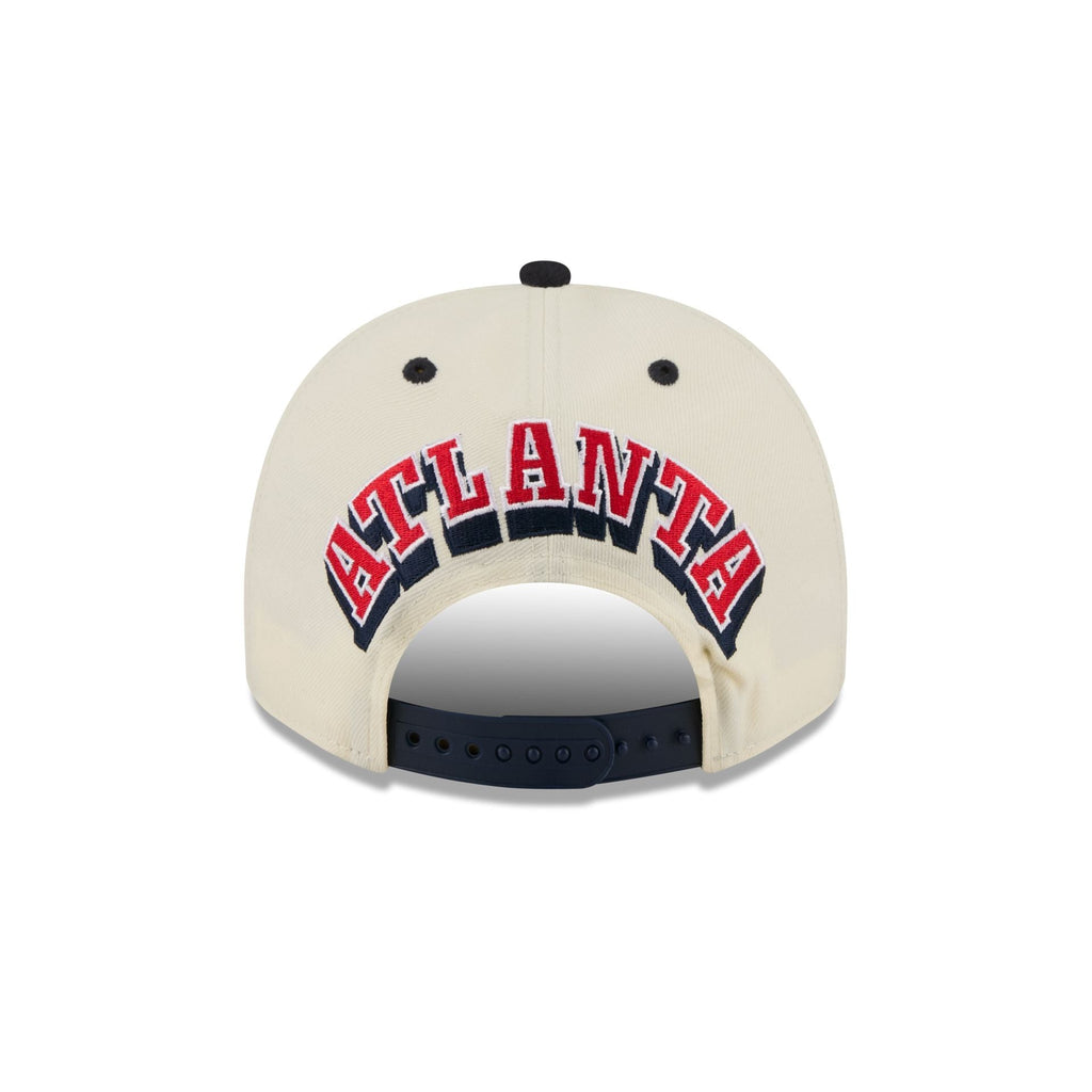 Atlanta Braves Statement Back Chrome White 9FIFTY A-Frame Snapback Hat