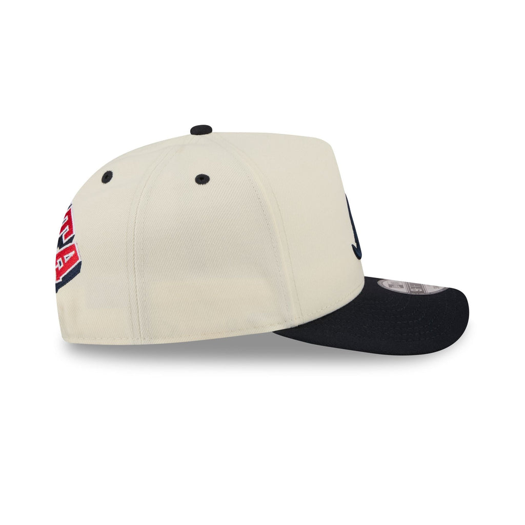 Atlanta Braves Statement Back Chrome White 9FIFTY A-Frame Snapback Hat