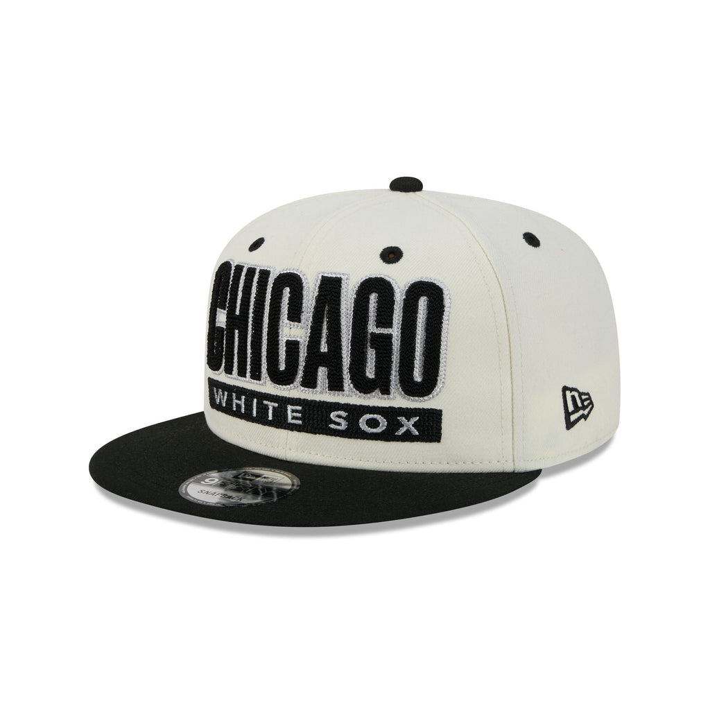 Chicago White Sox Classic Stacked Chrome 9FIFTY Snapback Hat