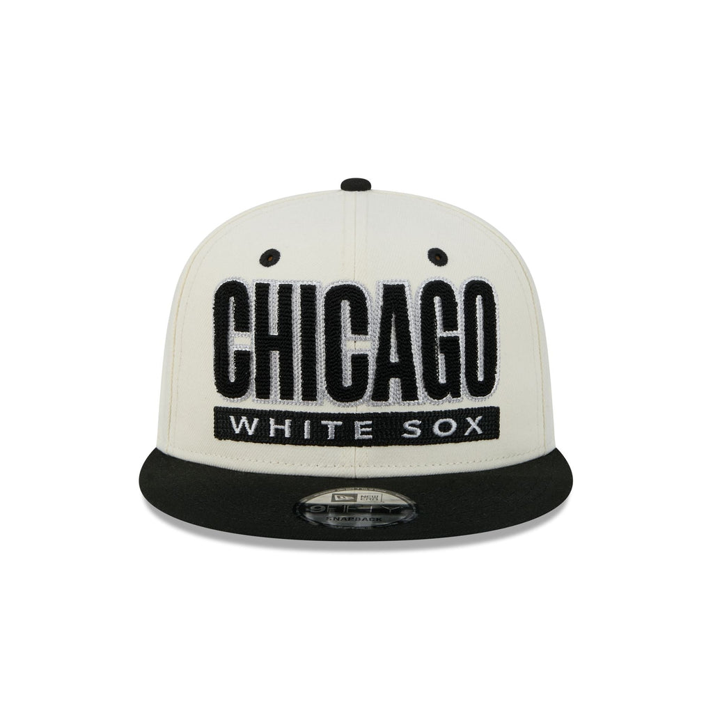 Chicago White Sox Classic Stacked Chrome 9FIFTY Snapback Hat