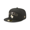Texas Rangers Gold Logo Rope Split Panel 59FIFTY Fitted Hat