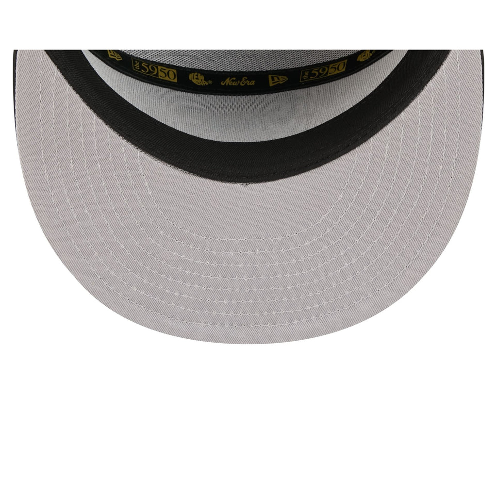 Atlanta Braves Gold Logo Rope Split Panel 59FIFTY Fitted Hat
