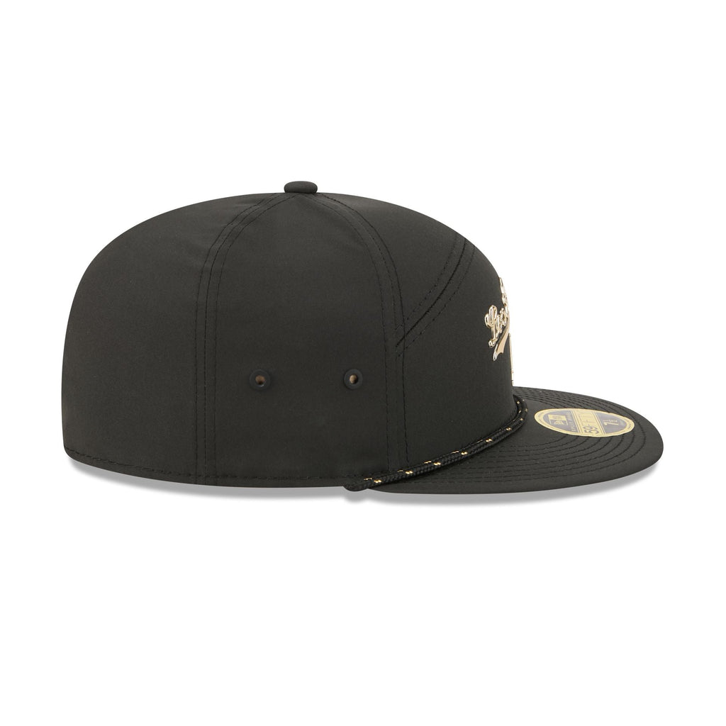 Los Angeles Dodgers Gold Logo Rope Split Panel 59FIFTY Fitted Hat