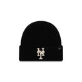 New York Mets Woolen Black Short Cuff Knit Beanie Hat