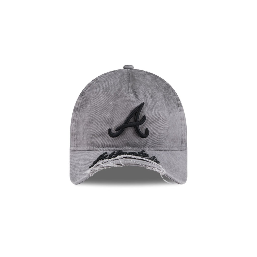 Atlanta Braves Tonal Gray 9FORTY A-Frame Unstructured Cut-Off Visor Snapback Hat