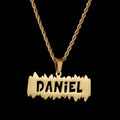 IL - Custom Engraved Hollow Pendant Necklace