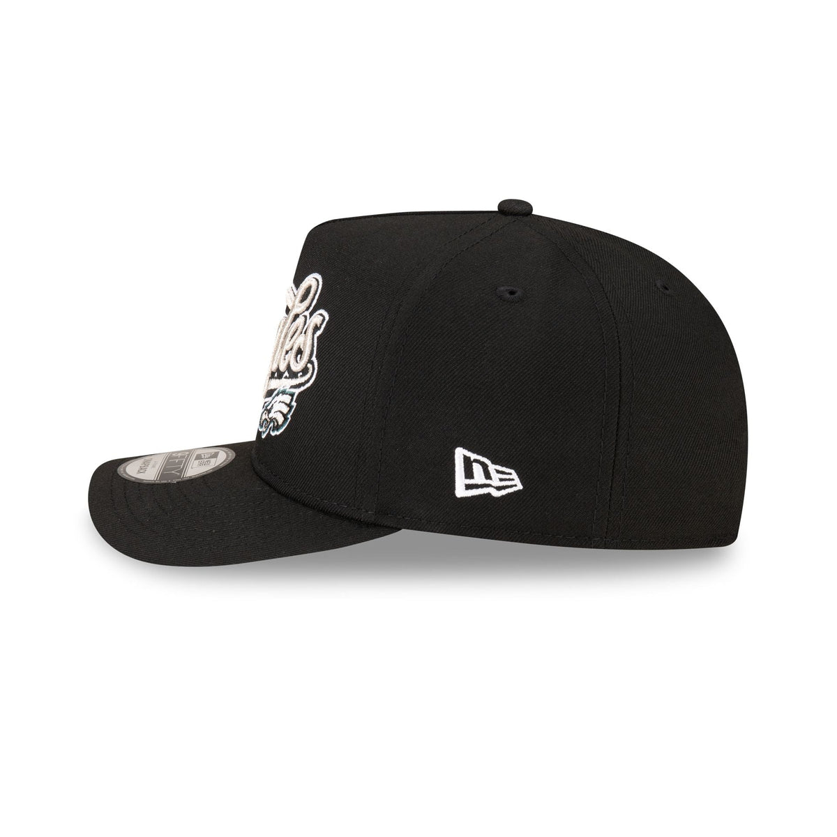 Born x Raised x Philadelphia Eagles Script Black 9FIFTY A-Frame Snapback Hat