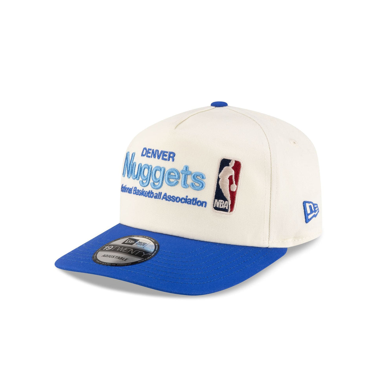 Denver Nuggets 2008-2018 Hardwood Classics Sign Stack Chrome White 19TWENTY Adjustable Hat