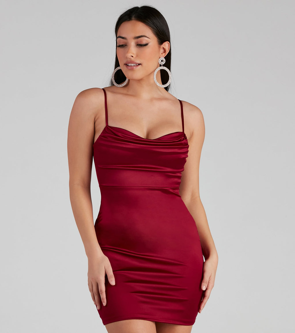 Sleek Vibes Satin Mini Dress