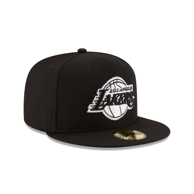 Los Angeles Lakers Black & White 59FIFTY Fitted Hat