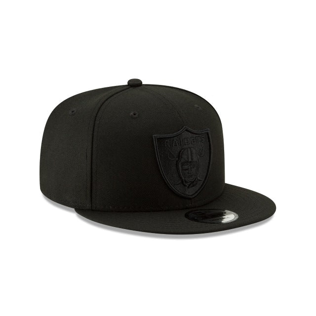 Las Vegas Raiders Basic Black On Black 9FIFTY Snapback Hat