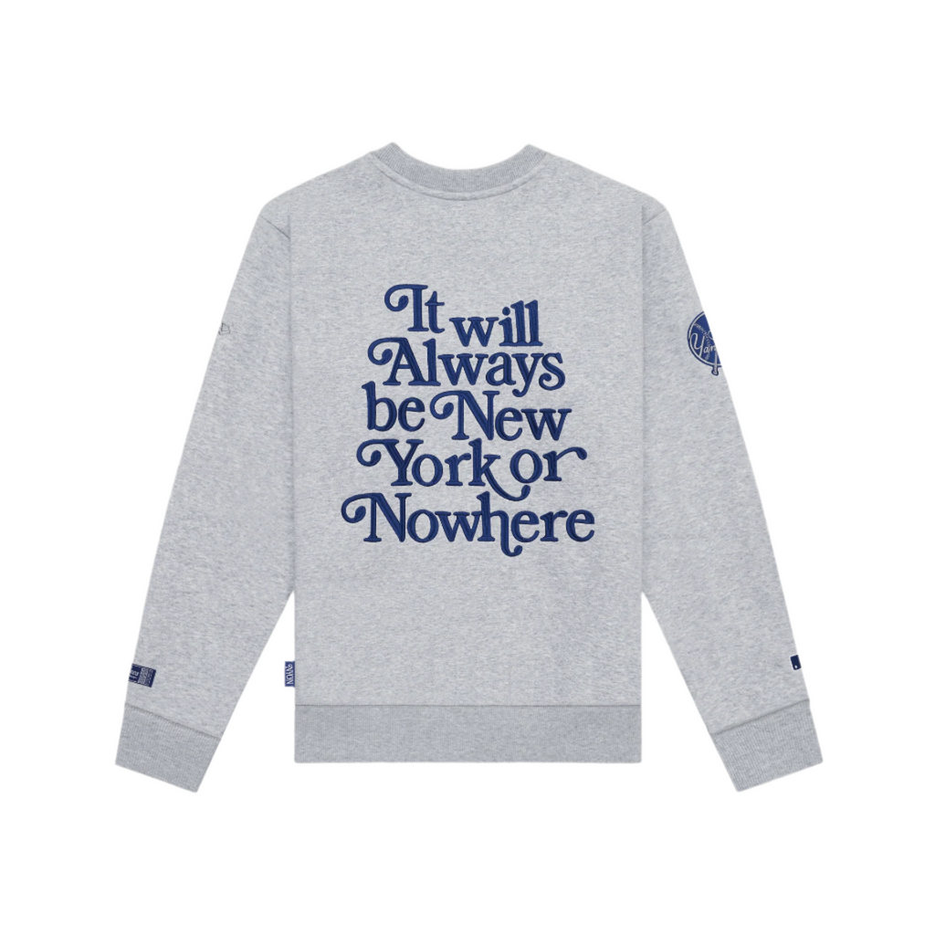 New York or Nowhere x New York Yankees Heather Gray Motto Crewneck