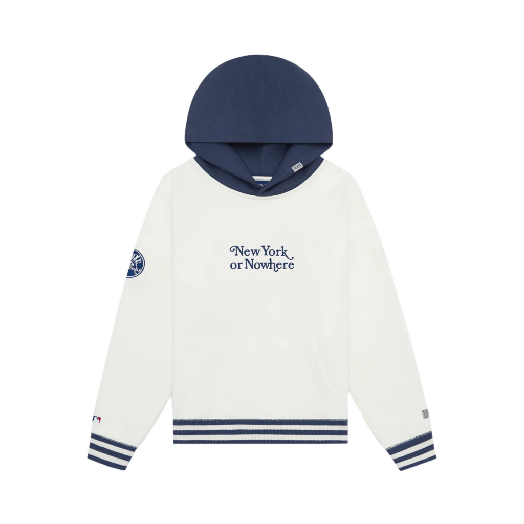 New York or Nowhere x New York Yankees White Motto Hoodie