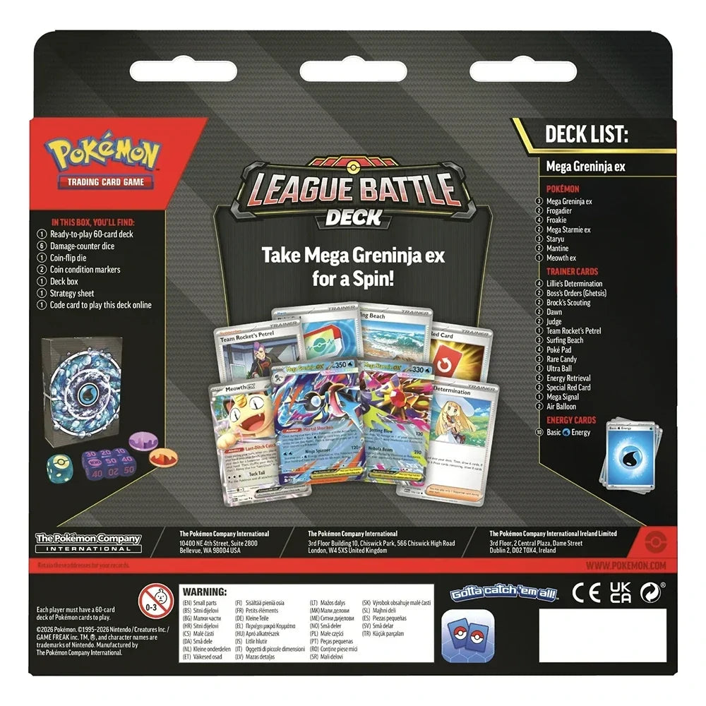 🔥2026 Christmas Gift🎄: Mega Greninja ex League Battle Deck (Pre-Order)