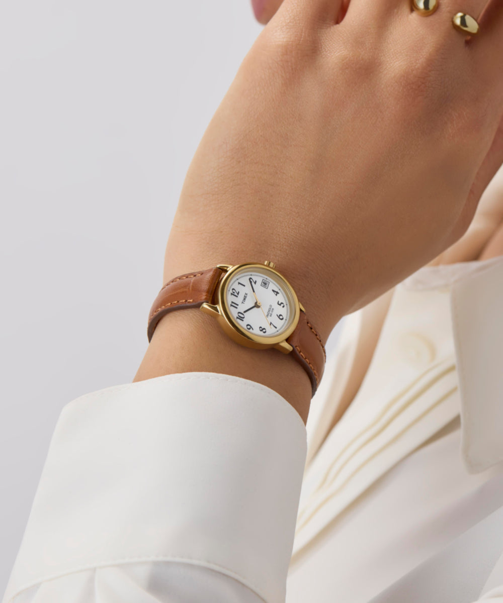 Easy Reader® 25mm Leather Strap Watch