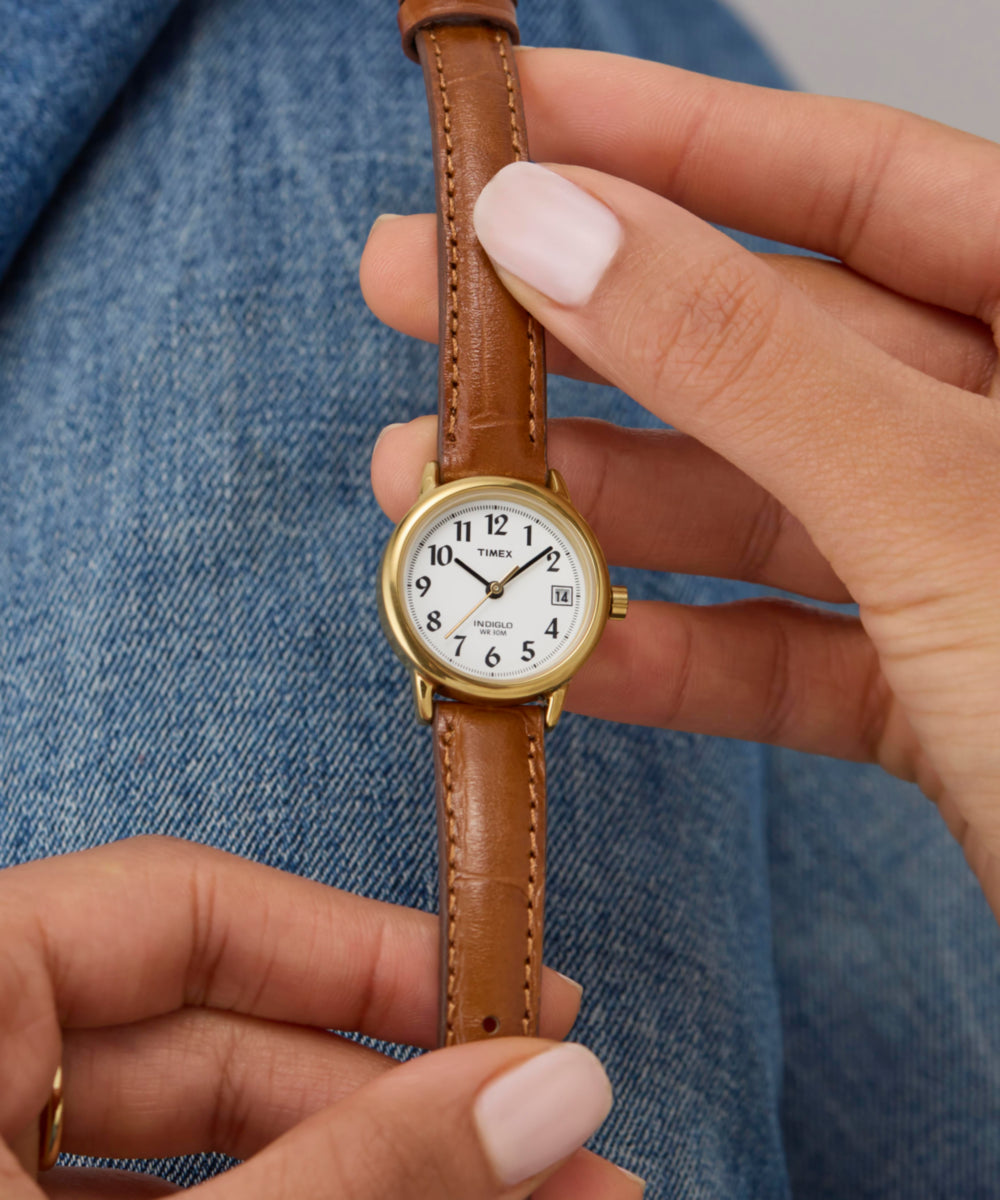 Easy Reader® 25mm Leather Strap Watch