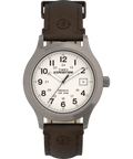 Expedition Metal Field 37mm Leather Strap Watch