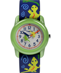 TIMEX TIME MACHINES® 29mm Green Gecko Elastic Fabric Kids Watch