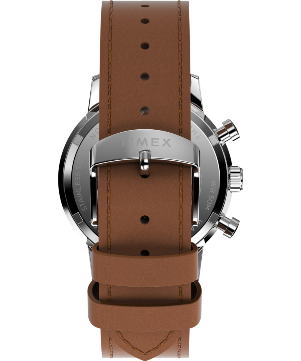 Marlin® Chronograph Tachymeter 40mm Leather Strap Watch