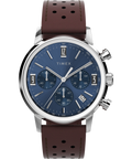 Marlin® Chronograph Tachymeter 40mm Leather Strap Watch