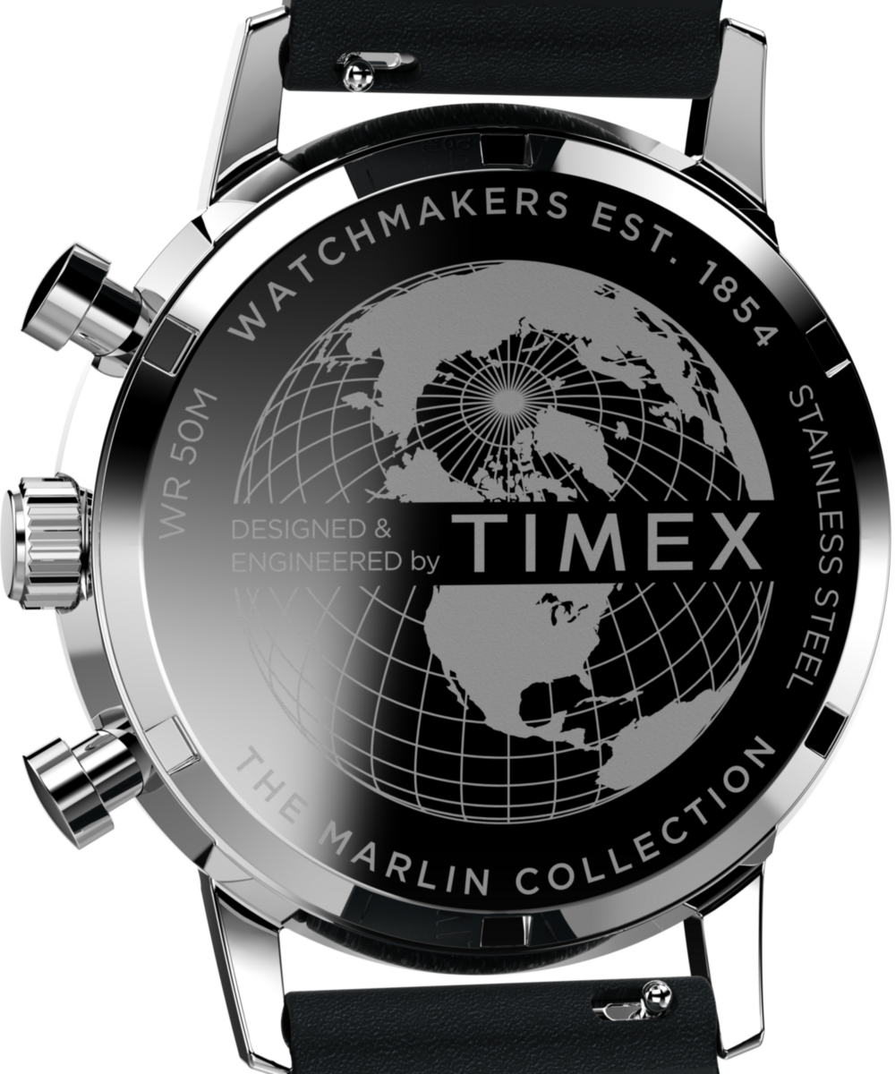 Marlin® Chronograph Tachymeter 40mm Leather Strap Watch
