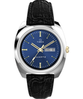 Q Timex® 1978 Day/Date 37.5mm Leather Strap Watch