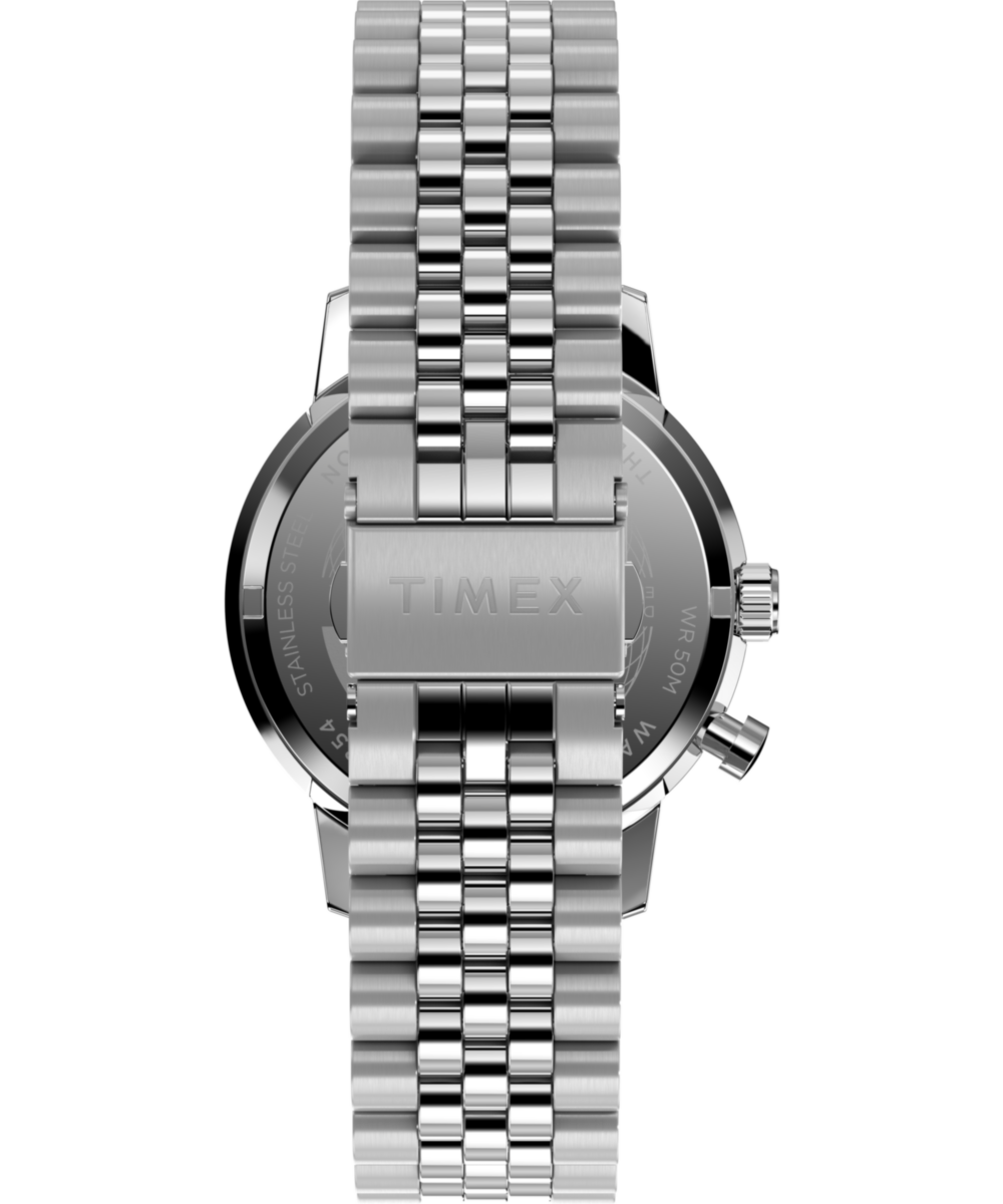 Marlin® Moon Phase 40mm Stainless Steel Bracelet Watch