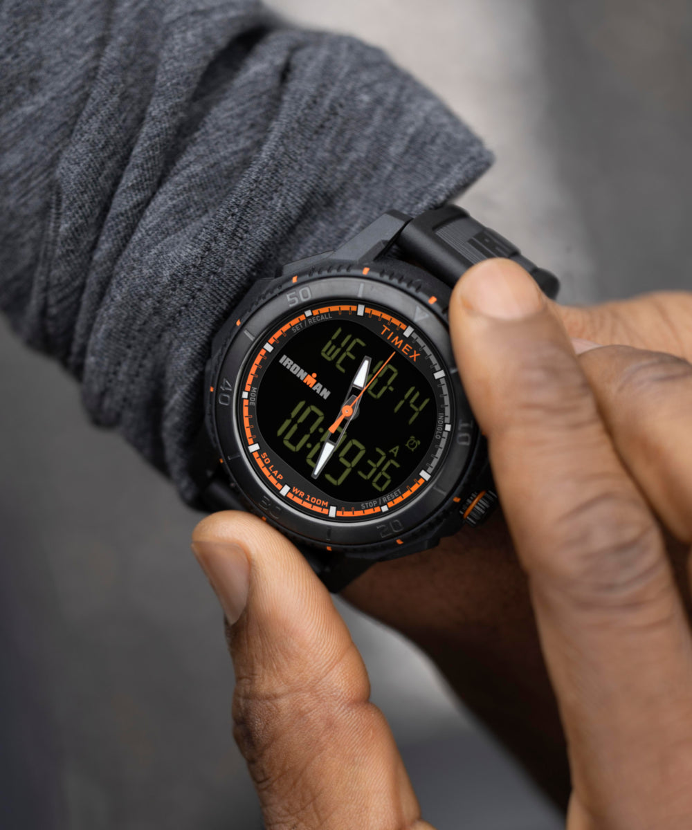 TIMEX® IRONMAN® Adrenaline Ana-digi 46.5mm PU Strap Watch 