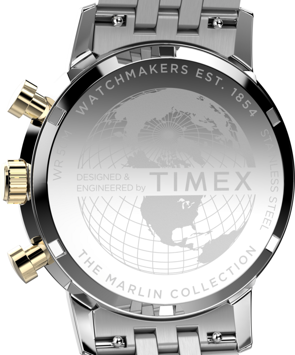 Marlin® Chronograph Tachymeter 40mm Stainless Steel Bracelet Watch 