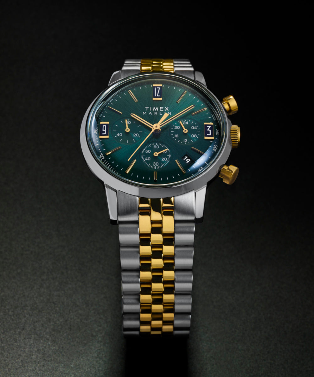 Marlin® Chronograph Tachymeter 40mm Stainless Steel Bracelet Watch 