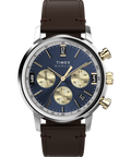 Marlin® Chronograph Tachymeter 40mm Leather Strap Watch 
