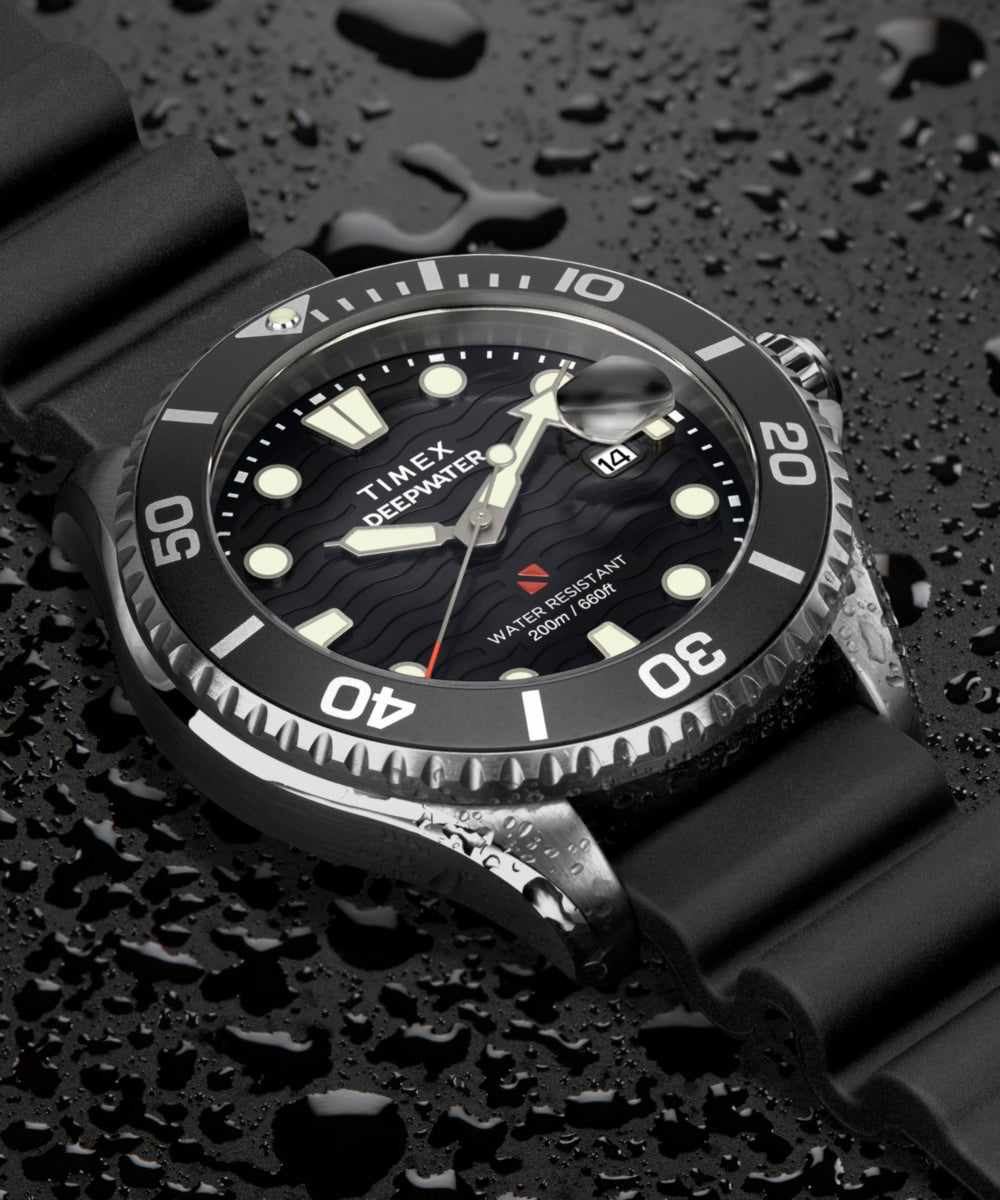 Deepwater Meridian 200 44mm Synthetic Rubber Strap Watch 