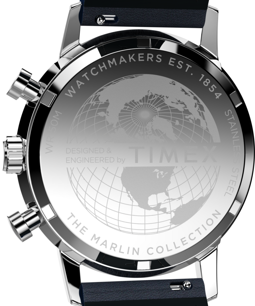 Marlin® Chronograph Tachymeter 40mm Leather Strap Watch