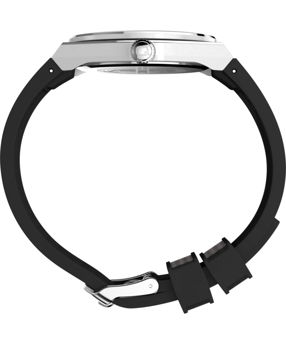 Q Timex® Continental GMT 39mm Synthetic Rubber Strap Watch 