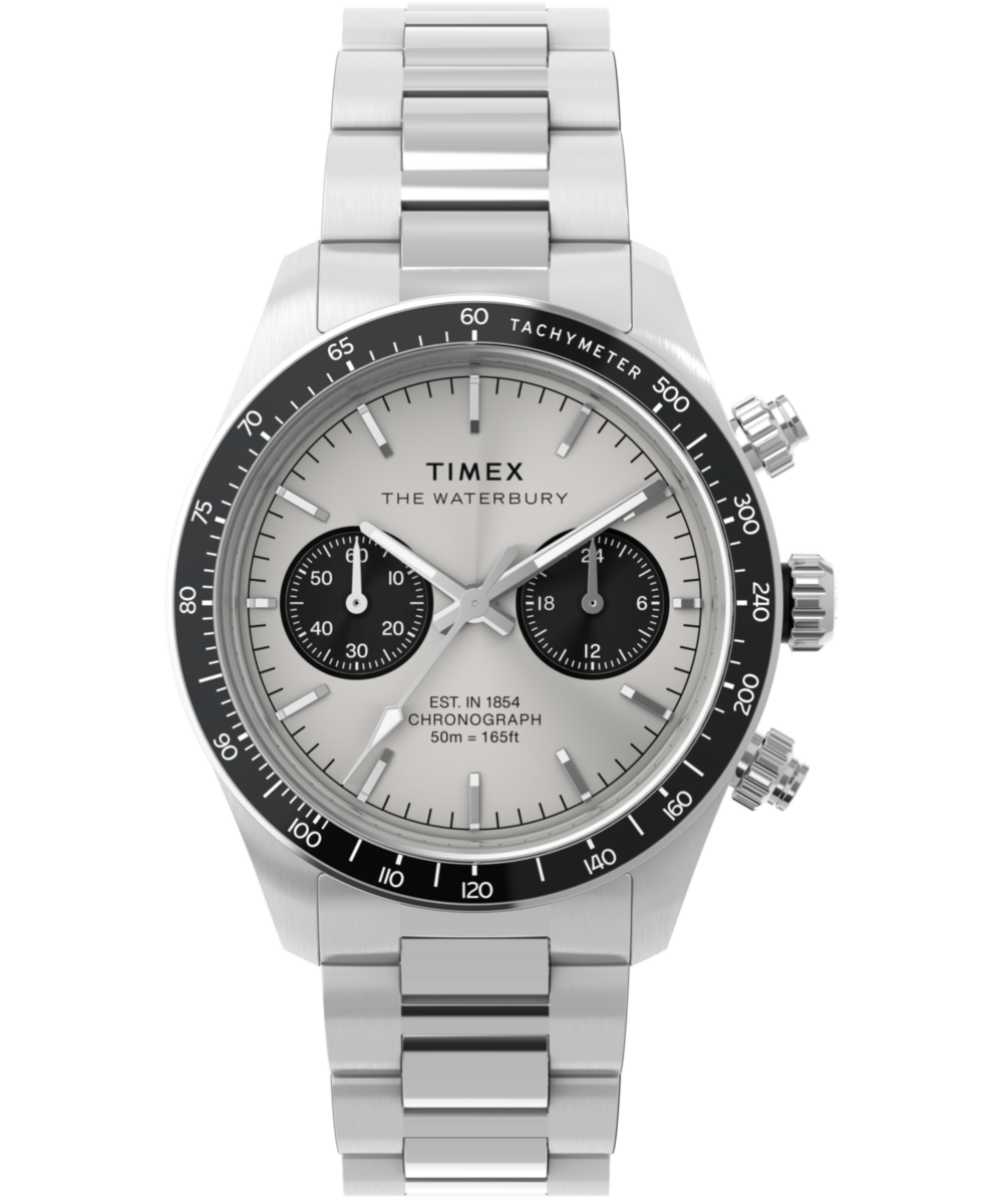 Waterbury Heritage Chronograph 39mm Stainless Steel Bracelet Watch  