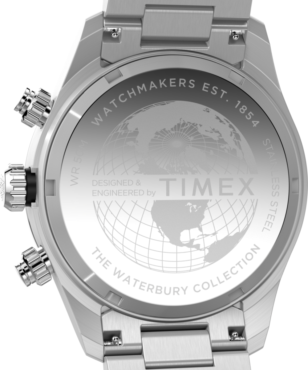 Waterbury Heritage Chronograph 39mm Stainless Steel Bracelet Watch  