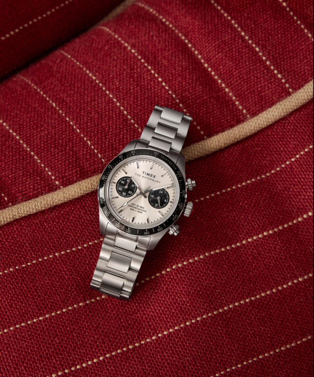 Waterbury Heritage Chronograph 39mm Stainless Steel Bracelet Watch  