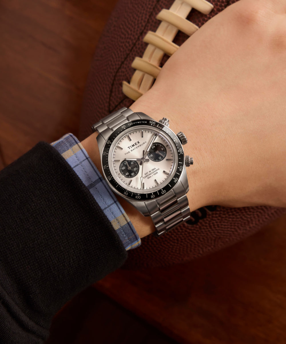 Waterbury Heritage Chronograph 39mm Stainless Steel Bracelet Watch  