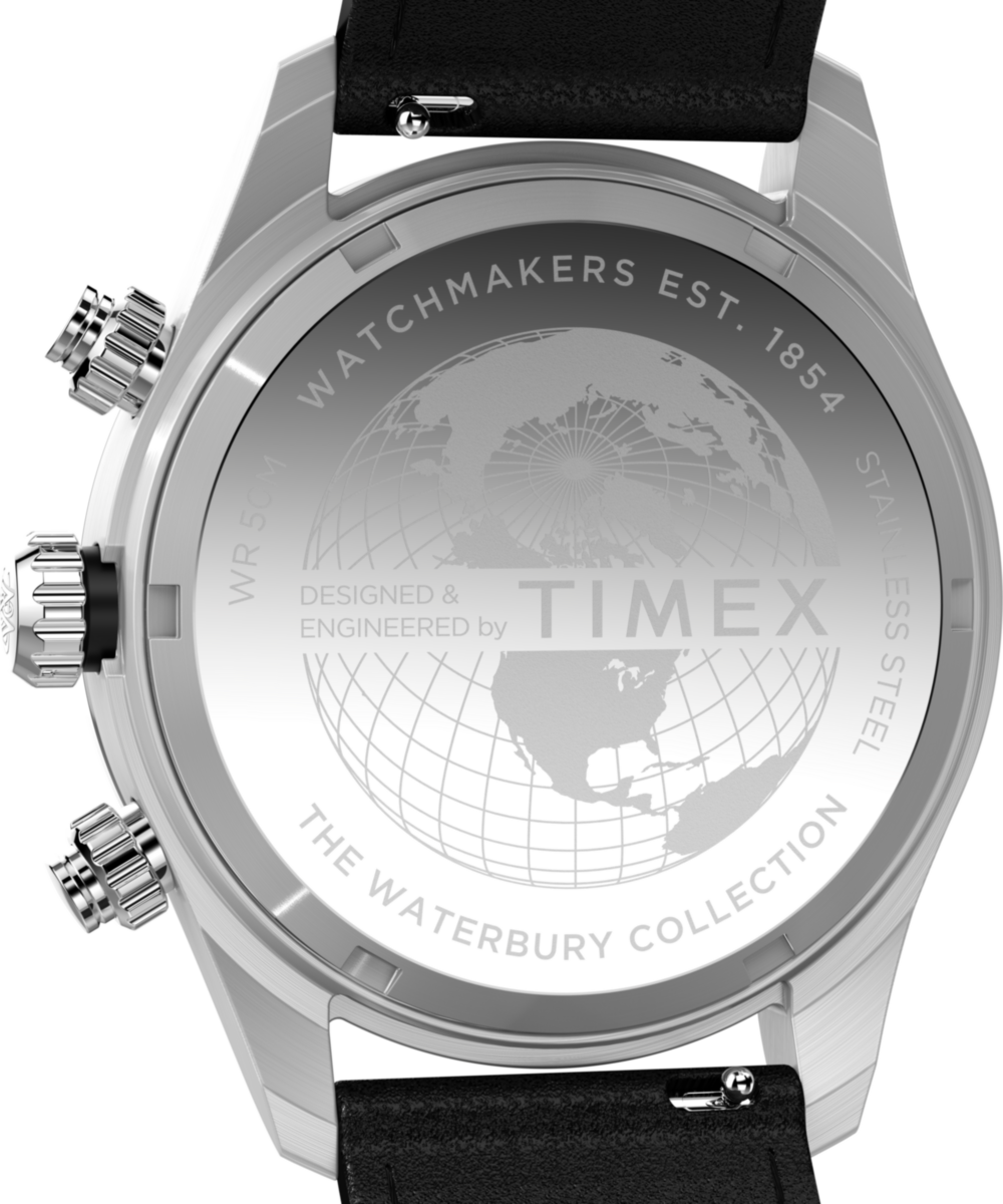 Waterbury Heritage Chronograph 39mm Leather Strap Watch 