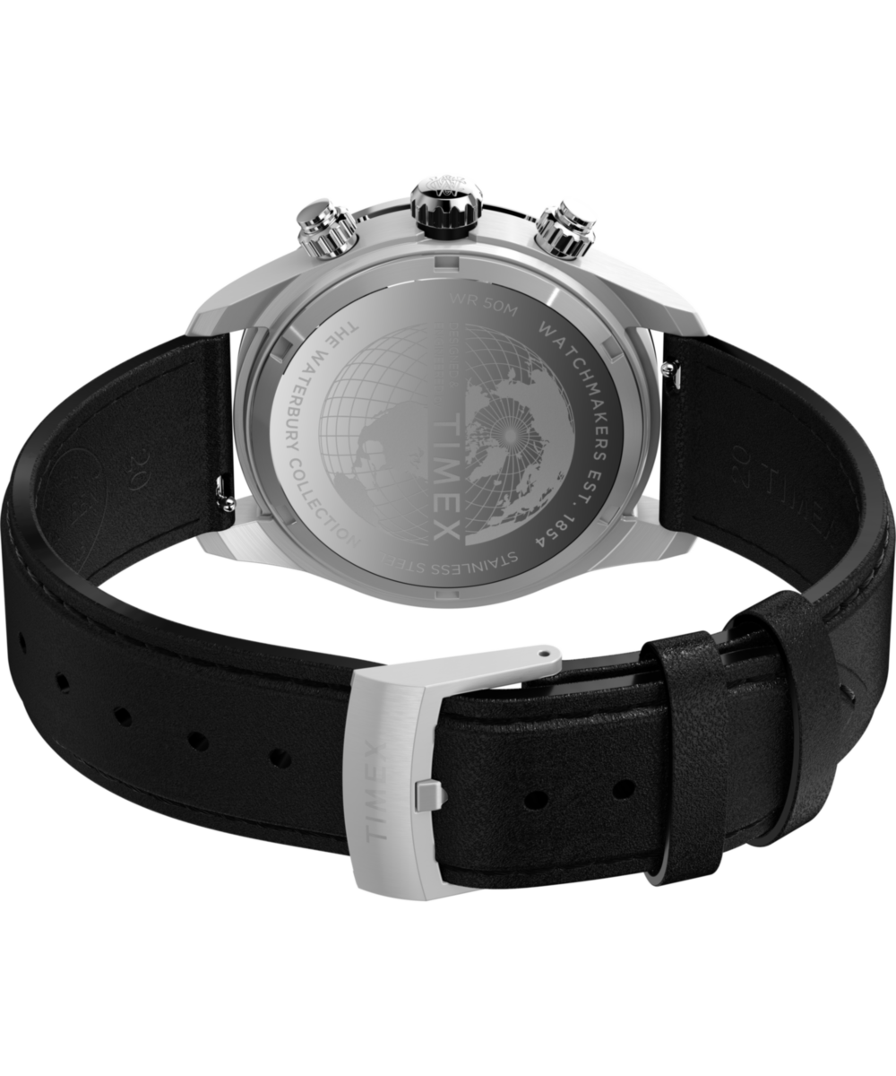 Waterbury Heritage Chronograph 39mm Leather Strap Watch 