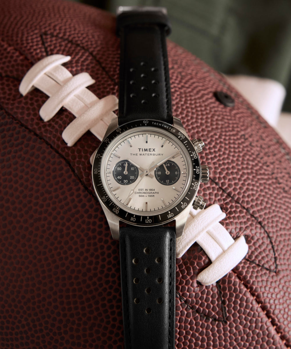 Waterbury Heritage Chronograph 39mm Leather Strap Watch 