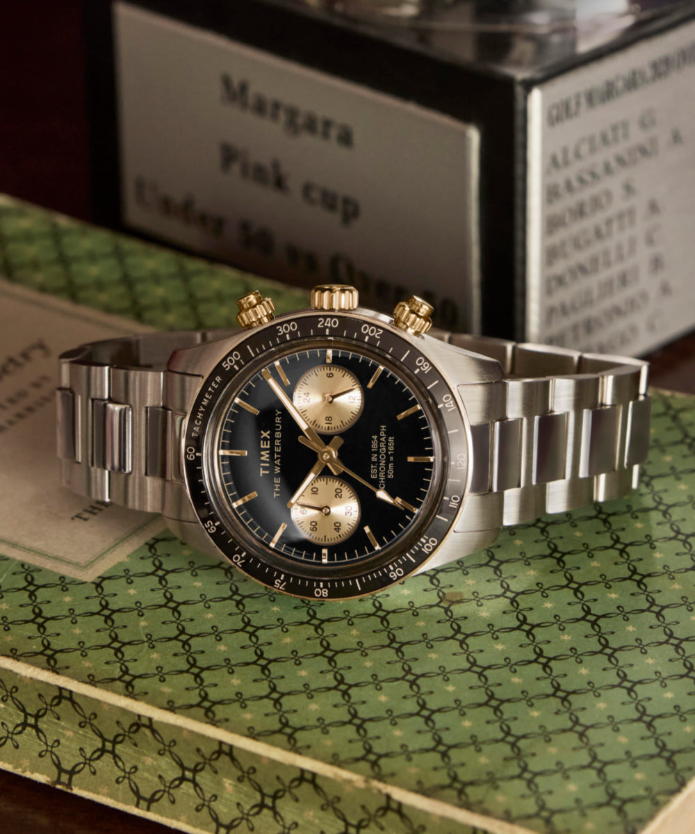 Waterbury Heritage Chronograph 39mm Stainless Steel Bracelet Watch  