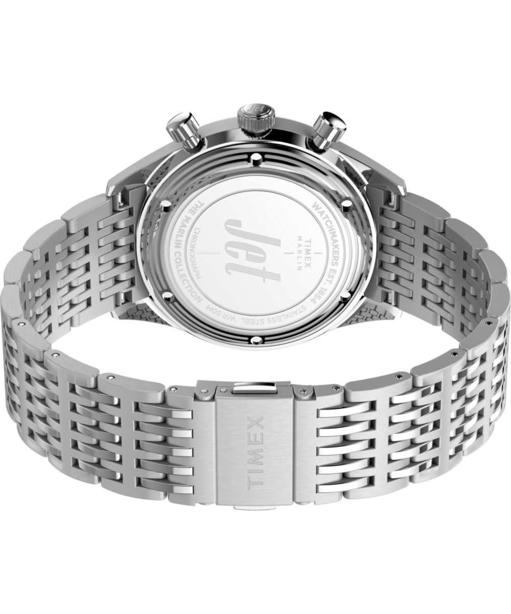 Marlin® Jet Quartz Chronograph 40mm Stainless Steel Bracelet Watch