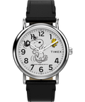 Peanuts® x Timex Weekender Snoopy Dancing 38mm Leather Strap Watch