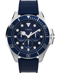 Harborside Coast Multifunction 43mm Synthetic Rubber Strap Watch