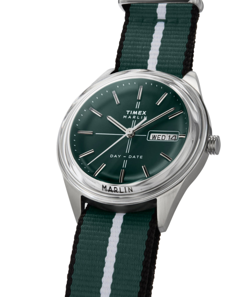 Marlin® Jet Quartz 38mm Fabric Strap Watch