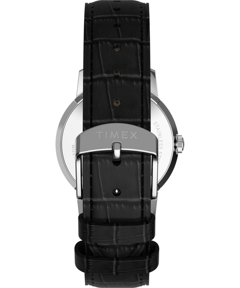 Marlin® Quartz 34mm Leather Strap Watch