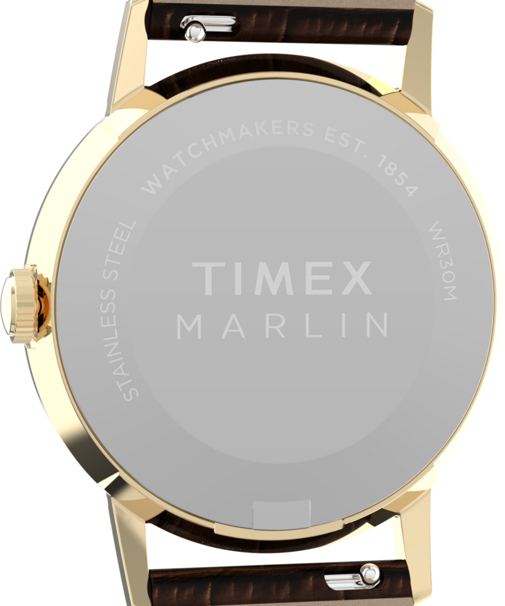 Marlin® Quartz 34mm Leather Strap Watch
